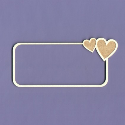 Cardboard element - Crafty Moly - Frame Simple Love rectangle - G4