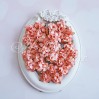 Light coral paper roses set - 50 pcs