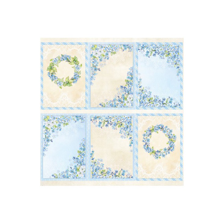 Papier scrapbookingu 30 x 30 cm -okładka - Blossom Blue -ScrapAndMe - 01/02