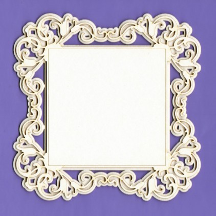 1281 - laser cut, chipboard frame double layer 3 - Crafty Moly