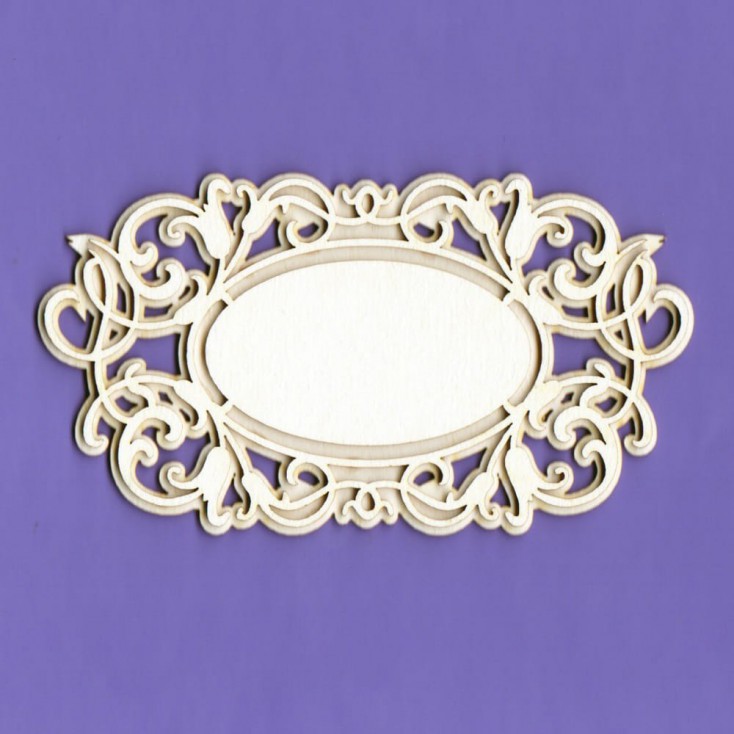 1283 - laser cut, chipboard frame double layer 4 - Crafty Moly