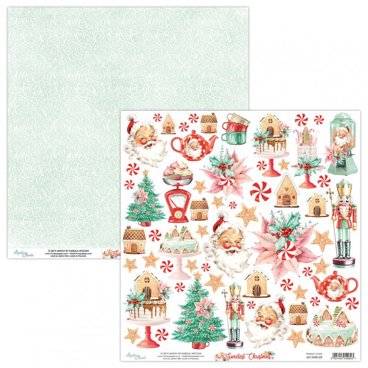 MT-SWE-09 Papier scrapowy 30 x 30 cm - The Sweetest Christmas - Mintay Papers