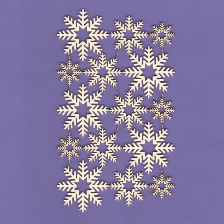 329 - tekturka Śnieżynki 05 - zestaw - Crafty Moly