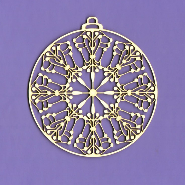 225 - laser cut, chipboard Winter collection - bauble 2 - Crafty Moly