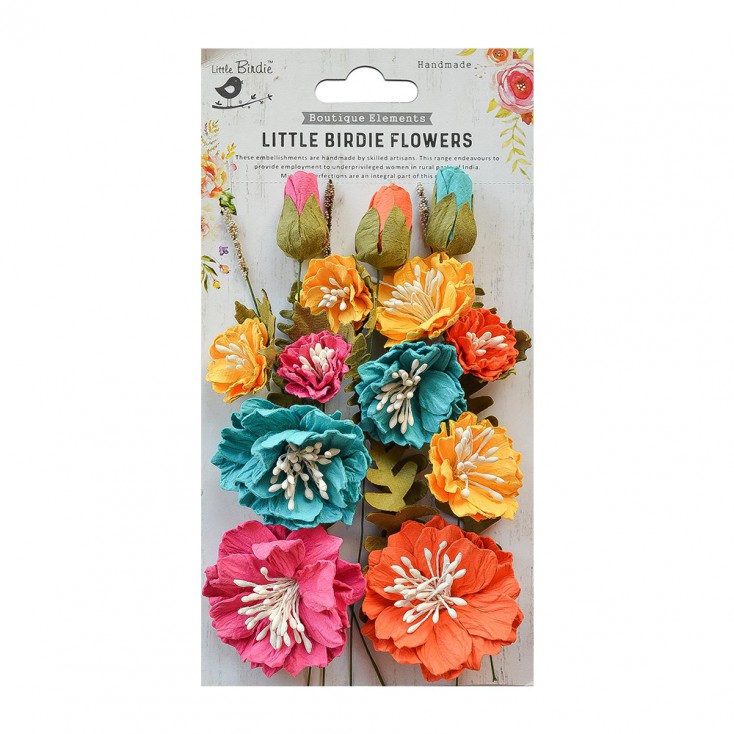 CR70092 scrapbooking flowers - Little Birdie -CR55763 - kwiatki papierowe - Little Birdie - Natalie Pastel Palette