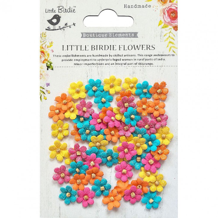 CR69387 scrapbooking flowers - Little Birdie -CR55763 - kwiatki papierowe - Little Birdie - Beaded Micro Petals Vivid Palette