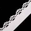 Grosgrain ribbon, openwork lace - 3.5 cm - 1 meter - white