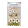 CR70125 kwiatki papierowe - Little Birdie - Embosses Daisies Vivid Palette