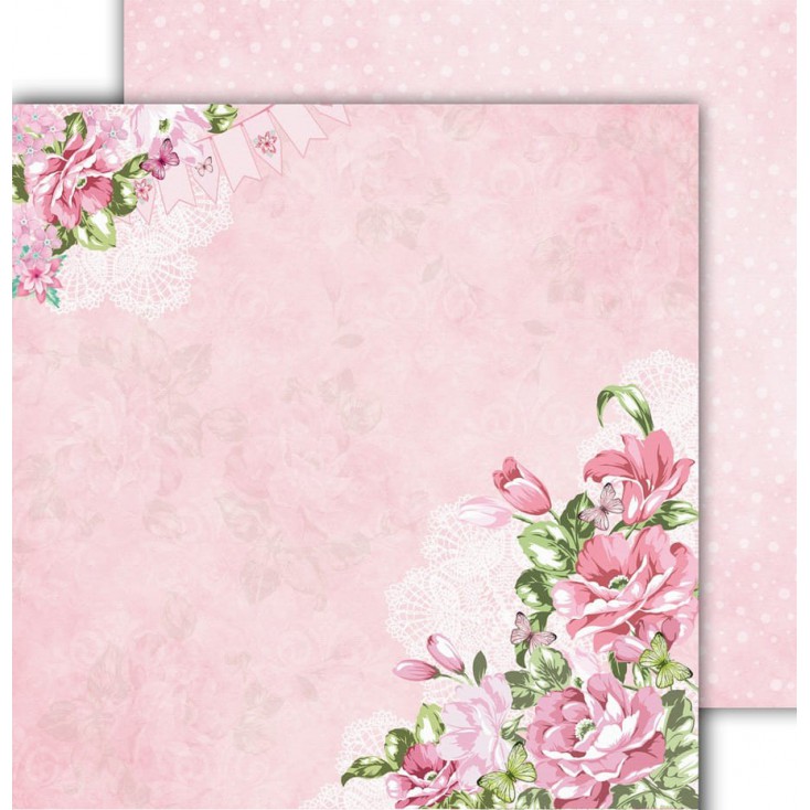 Scrapbooking paper 12x12" - Flower Harmony 02 - Altair Art Alt-FH-102