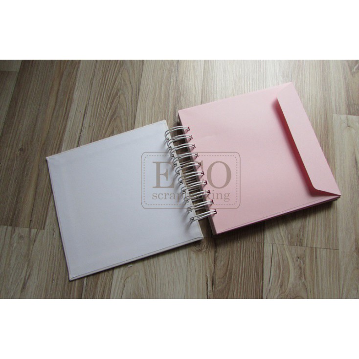 Album base of pink envelopes - 17.5 x 17.0 Eco-scrapbooking
