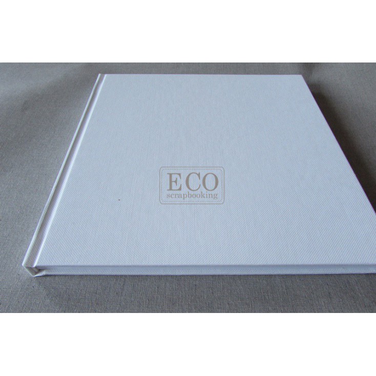 Księga gości - album 21,0 x 21,0 okładka biała okleina, kremowe kartki- Eco-scrapbooking
