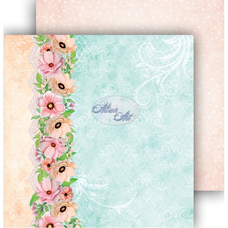 Scrapbooking paper 12x12" - Spring Blossoms 03 - Altair Art Alt-SB-103