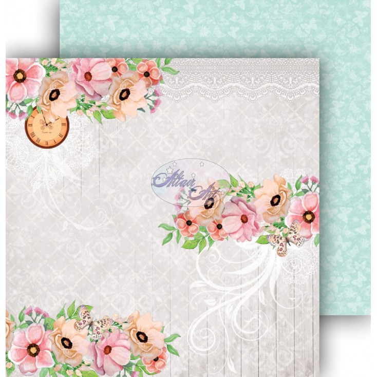 Papier do scrapbookingu 30,5x30,5cm - Spring Blossoms 01 - Altair Art Alt-SB-101