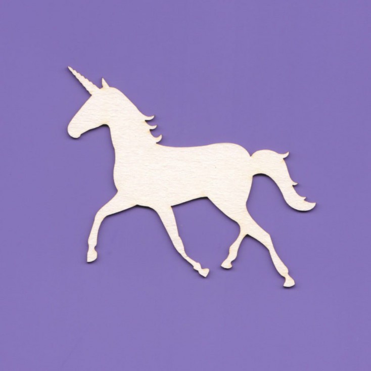 1015 - laser cut, chipboard unicorn 01 Crafty Moly