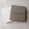 Baza albumowa harmonijkowa okładka naturalne płtótno, karty szare - 13,5 x 13,5 - Eco-scrapbooking