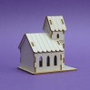 1348 - Laser cut, chipboard winter church - Crafty Moly