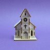 1348 - Laser cut, chipboard winter church - Crafty Moly