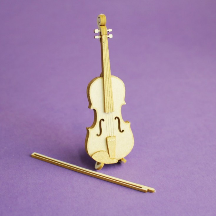 1404 tekturka 3D skrzypce - Crafty Moly