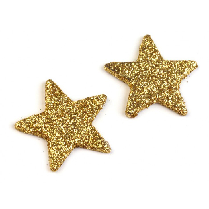 Gold glitter stars 3 cm
