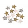 Gwiazdki brokatowe srebrne 3cm