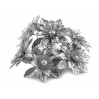 Brocade flowers silver dahlias