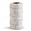 Decorative twine with silver thread - Ø1,5mm - white and silver