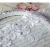 Embroidered lace on monofilament - widh 10cm - white - 1 meter