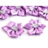 Satin flower with heart - violet