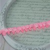 Pink pleated grosgrain ribbon