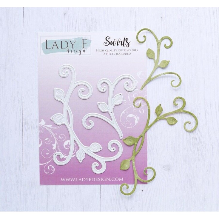 Wykrojnik do wycinania zawijasy z listkami - Swirls - Lady E Design