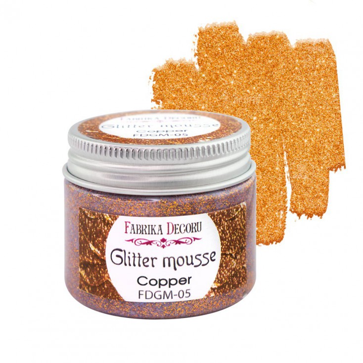 Glitter mousse - copper - 50ml - Fabrika Decoru