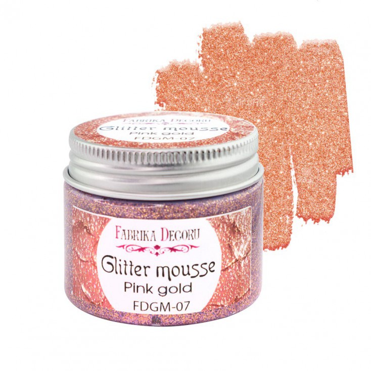 Glitter mousse - pink gold - 50ml - Fabrika Decoru