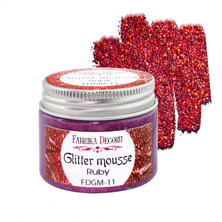 Glitter mousse - ruby - 50ml - Fabrika Decoru