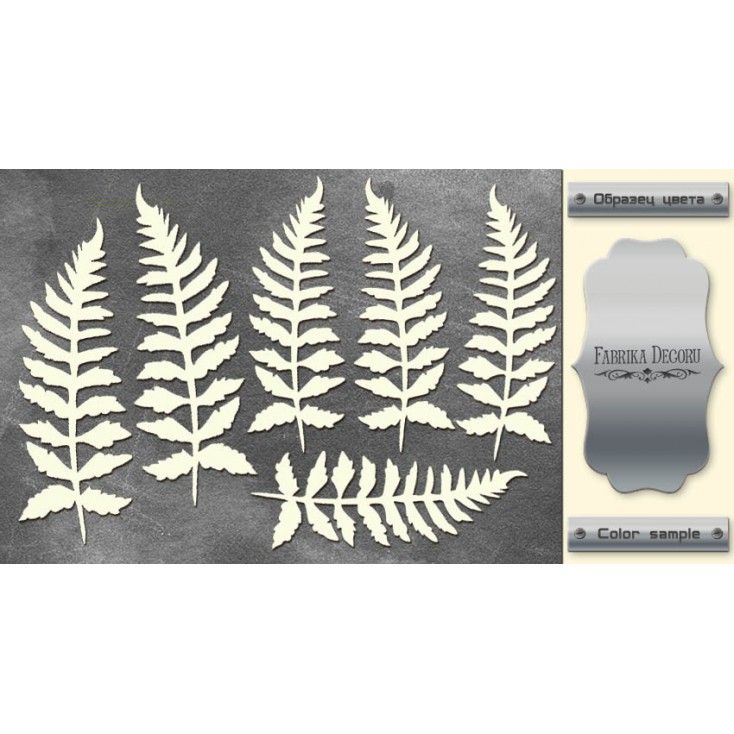 laser cut, chipboard silver foiled - Botany Autumn - Fabrika Decoru FDCH 157