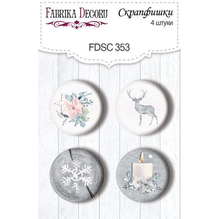 Selfadhesive buttons/badge - Fabrika Decoru - 353 - Winter melody 1