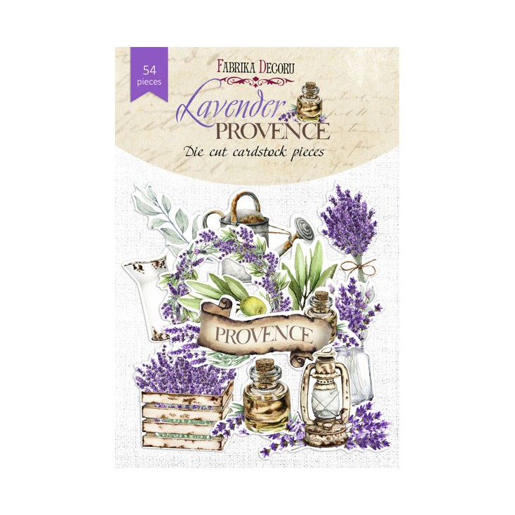 Paper die cutss - Lavender Provence - Fabrika Decoru - 54 pieces