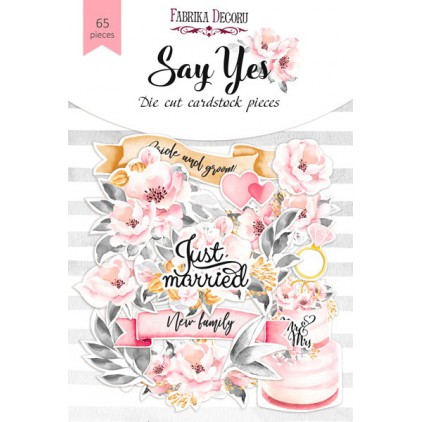 Paper die cutss - Say Yes - Fabrika Decoru - 65 pieces