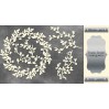 laser cut, chipboard silver foiled - Wreath and twigs - Fabrika Decoru FDCH 084