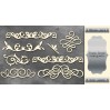 laser cut, chipboard silver foiled - Monograms 1 - Fabrika Decoru FDCH 67