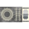 laser cut, chipboard silver foiled - Frame and border - Fabrika Decoru FDCH 87