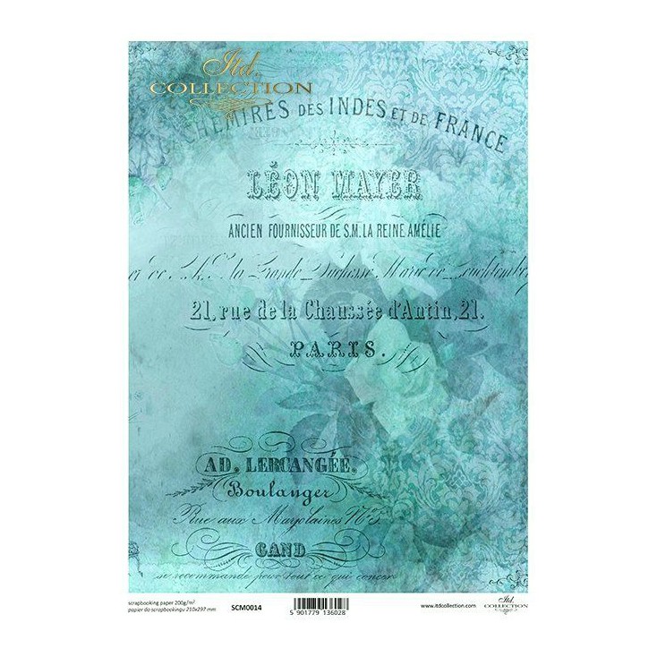 Scrapbooking paper A4 format - ITD Collection - SCM0014