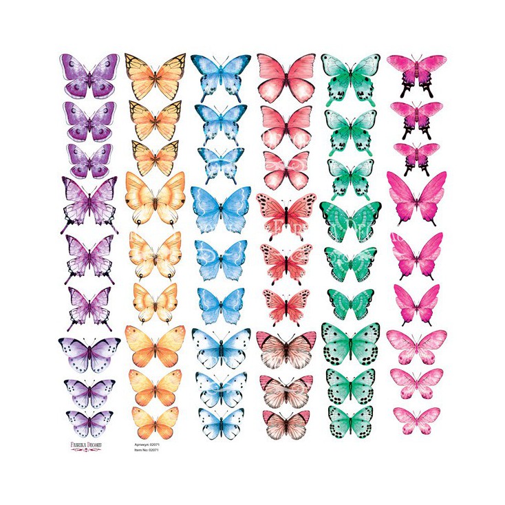 Scrapbooking paper -Fussy cuts elements - Butterflies 4 - Fabrika Decoru