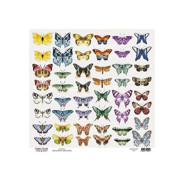 Papier scrapbooking - Obrazki do wycinania - Butterflies 7 - Fabrika Decoru
