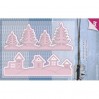 zimowy widok - wykrojniki do papieru - Joy Crafts Mery's Christmas tree and House border 6002/0587