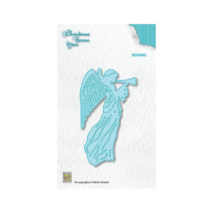 anioł boże narodzenie - wykrojniki do papieru - Nellie's Choice Christmas scene Dies "Angel" CRSD001
