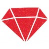 glitter paint - aladine izink diamond rouge - 80ml - red