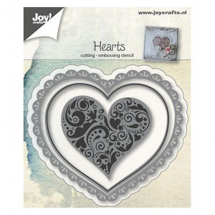 serce serwetka- wykrojniki do papieru - Joy Crafts Hearts 6002/0642