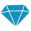 glitter paint - aladine izink diamond bleu caraibe - 80ml - caribbean blue