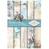 set of scrapbooking papers, A4 size - sumertime in blue - ITD collection SCRAP046