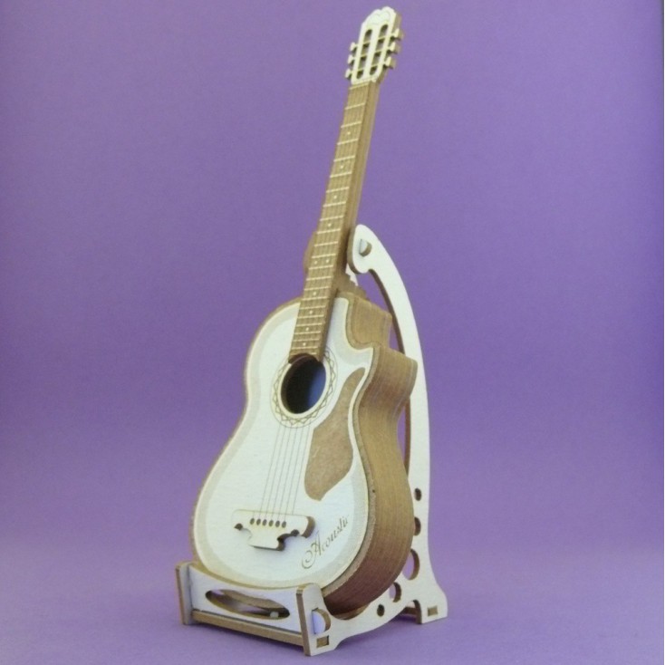 Cardboard element 3d acoustic guitar - Crafty Moly 1006